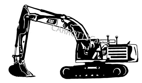 Free for commercial use with attribution. Excavator Construction Equipment SVG PNG & JPG files for ...