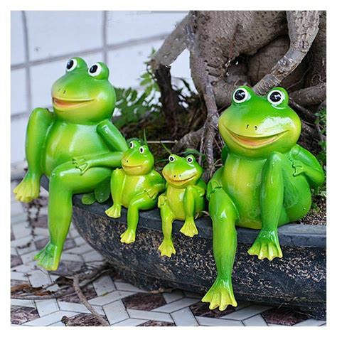 Decorative Art Resin Sitting Frogs Statue Outdoor Frog Sculpture