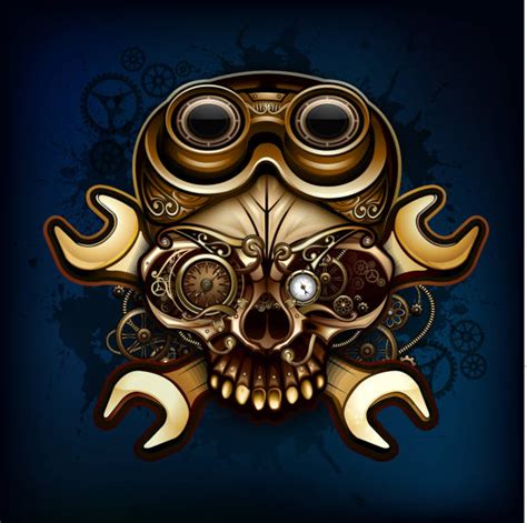 Steampunk Skull Illustrations Royalty Free Vector Graphics And Clip Art
