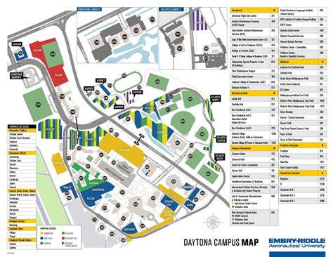 Campus Map Embry Riddle Aeronautical University Daytona Beach Fl