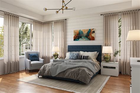 Modern Themed Spacious Convenient Master Bedroom Design Livspace