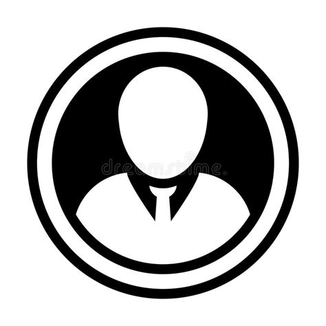 Avatar Icon Vector Male Person Symbol Circle User Profile Avatar Sign