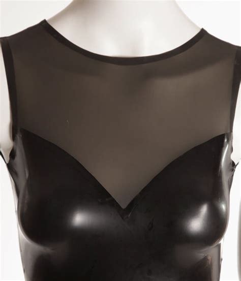 Kim West Latex Fashion Silhouette Swimsuit