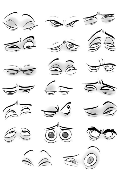 Cartoon Eye Expressions Eye Expressions Eyebrows Sketch Drawing