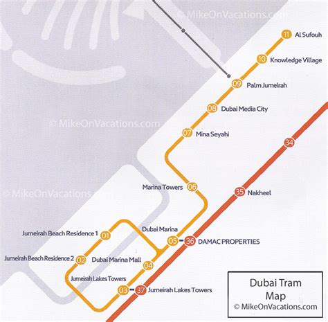 Dubai Tram Key Points — Map Timing Fares And Fines ⋆ Mike On Vacations