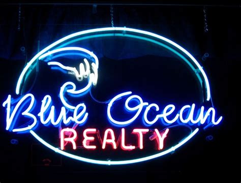 Blue Ocean Ocean Neon Signs Blue