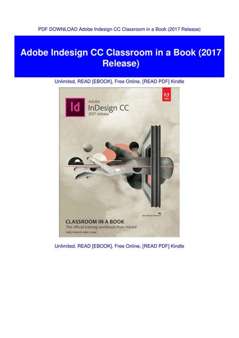 PDF DOWNLOAD Adobe Indesign CC Classroom in a Book (2017 Release by