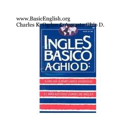 Ingles Basico 12488 Basicenglish Charles K Ogden And Augusto Ghio D