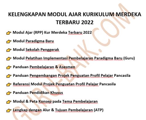 Panduan Penyusunan Modul Ajar Kurikulum Merdeka Serta Contohnya