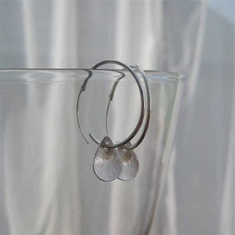 Sterling Silver Teardrop Hoop Earrings By Evy Designs