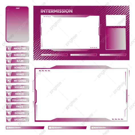 Twitch Overlay Template Design Maroon And Grey Maroon Red Grey Png