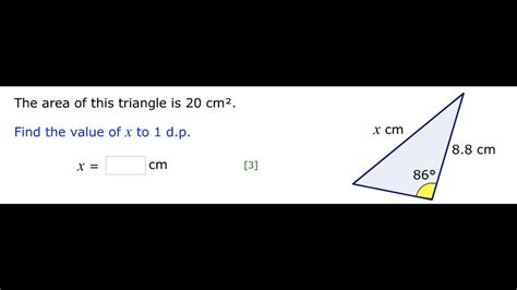 Trigonometry Area Of Triangle When Two Sides And Angle Given But Not