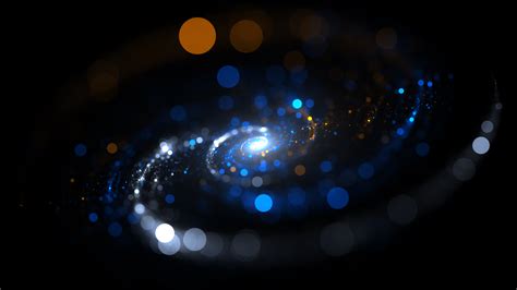 Galaxy Spiral Galaxy Blue Lights Fractal Bokeh Deviantart Space