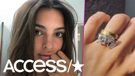 The ring, comprised of pear and square cut diamonds, plays with minimal design for maximum impact; emily ratajkowski ring - Google Search | Rings, Emily ...