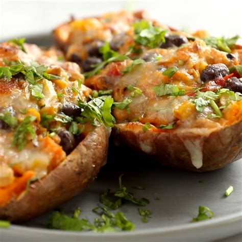 Healthy Mexican Sweet Potato Skins Recipe Mexican Food Mexican