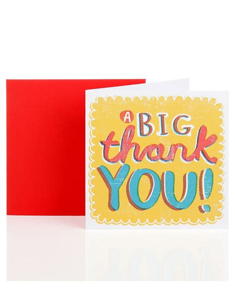 Short thank you quotes for cards. Big Yellow Thank You Greetings Card | M&S | Thank you greetings, Greeting cards, Hallmark cards