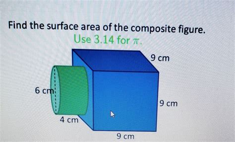 Answered Find The Surface Area Of The Composite Bartleby