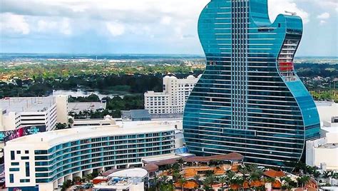 hard rock opens world s first guitar shaped hotel in florida mapped