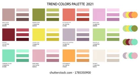 fashion color trend 2020 2021 set stock vector royalty free 1785350900