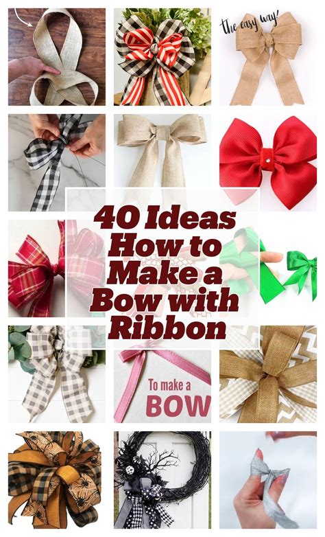 Ideas How To Make A Bow With Ribbon