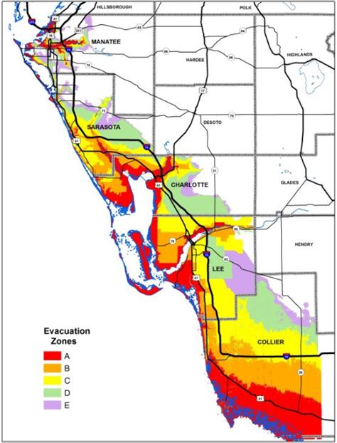 Know Your Zone Swfl Evacuation Storm Surge Maps