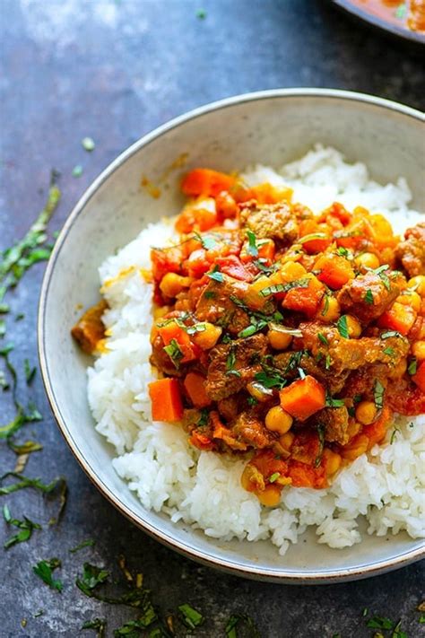 One Pot Beef Sweet Potato Chickpea Curry