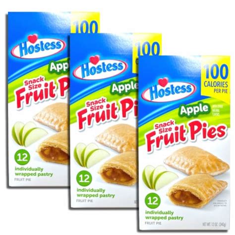 Snack Size 100 Calorie Mini Fruit Pies By Hostess 12 Count Box Apple Pack Of 3 1