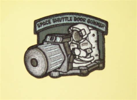 Space Shuttle Door Gunner Swat Tactical Badge Morale Velcro