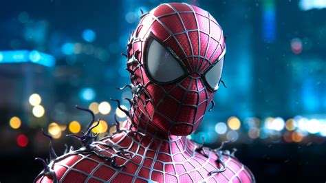 Spider man ps4 2017 game hd wallpapers, hanging, focus on foreground. Spider-Man PS4 4K Wallpapers | HD Wallpapers