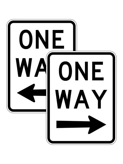 One Way Left Or Right Sign Buy Now Discount Safety Signs Australia
