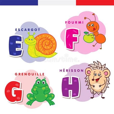 French Alphabet Part 3 Stock Vector Illustration Of France 63451594