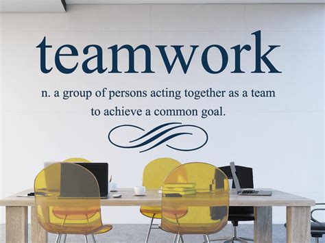 Teamwork Office Wall Decor Office Wall Art Motivational Etsy