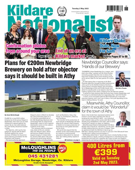 Kildare Nationalist — Front Page Of This Weeks Kildare Nationalist Kildare Nationalist