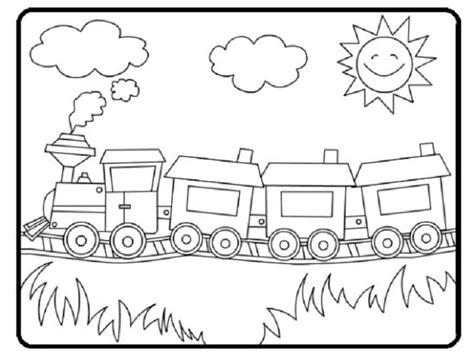 11 Contoh Sketsa Kereta Api Mudah Dan Simple Broonet