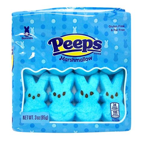 Peeps Easter Candy 8 Count Blue Bunnies Pack Of 4 3 Ounces Per Pack