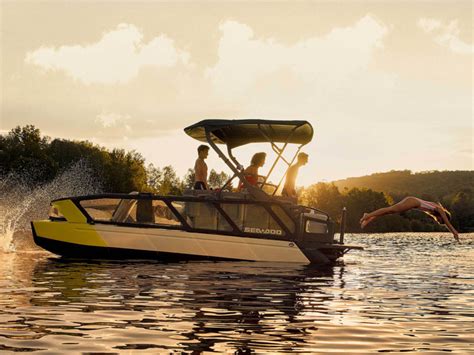 Sea Doo Switch The Jet Ski Powered Pontoon Is The Ultimate Summer Flex Man Of Many
