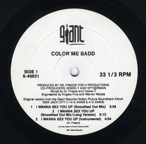 中古ﾚｺｰﾄﾞ Color Me Bad I Wanna Sex You Up Ri レコード販売 有限会社フリークス