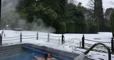 Spa Goers At Macdonald Berystede Hotel Soak In Outdoor Hot Tub In The