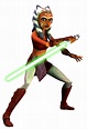 an animated star wars character holding a green light saber