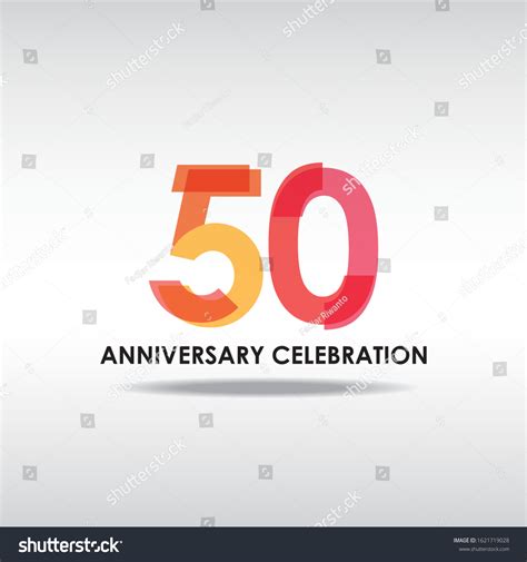 50 Anniversary Celebration Vector Concept Template Stock Vector