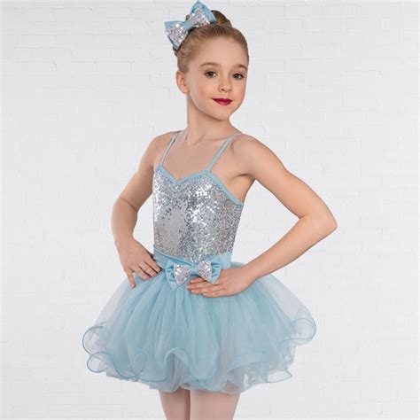 Childrens Blue Candy Floss Sequin Glitz Dance Dress The Dancers Shop