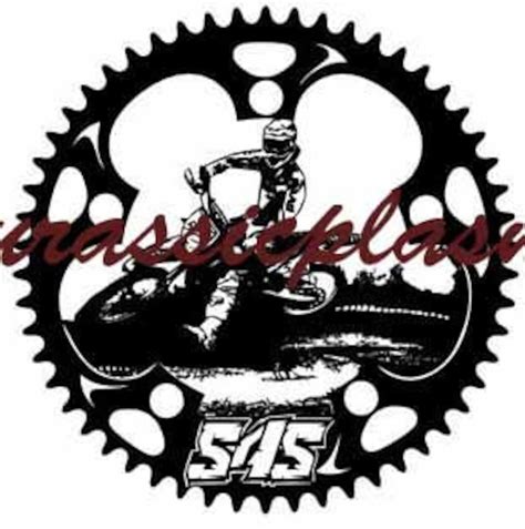 Motocross Dirt Bike Sprocket Dxf Svg File For Plasma Laser Etsy Hong Kong