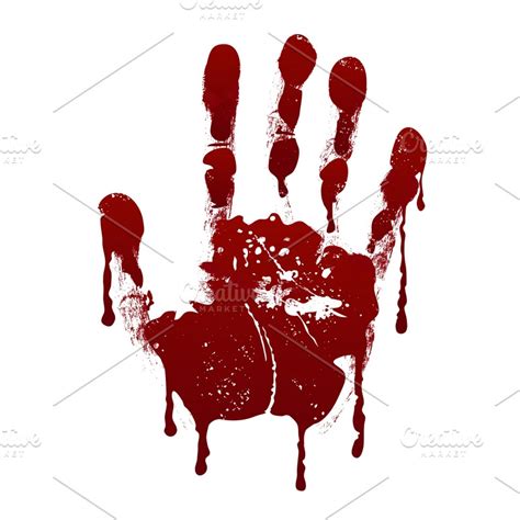 Bloody Handprint Custom Designed Illustrations Creative Market