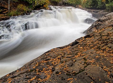 Egan Chutes Provincial Park Waterfalls Stock Photo Image Of Bridge
