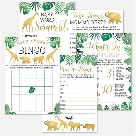 Review Of Safari Theme Baby Shower Games Ideas Carsforkidsone
