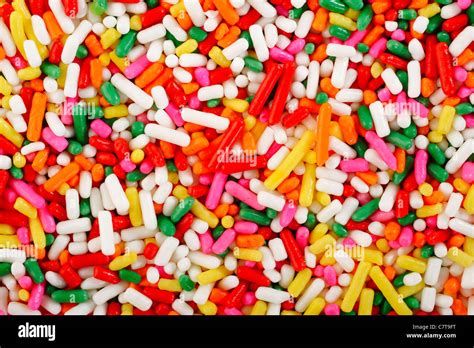 Macro Of Rainbow Sprinkles Stock Photo Alamy