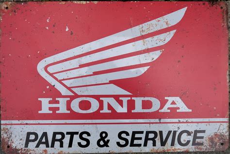 Honda Parts And Service Motorcycle Metal Garage Sign Wall Etsy Uk