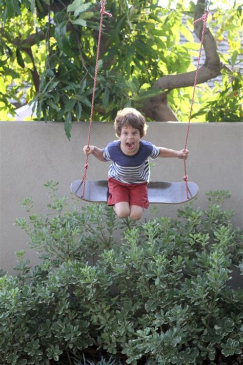 Diy swing set instructions and materials. Awesome DIY Skateboard Deck Swing | Kidsomania