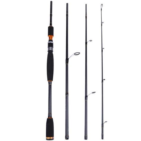 Travel Fishing Rod M Section Carbon Fiber Spinning Casting Travel