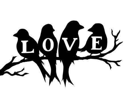 Silhouette Love Birds At Getdrawings Free Download